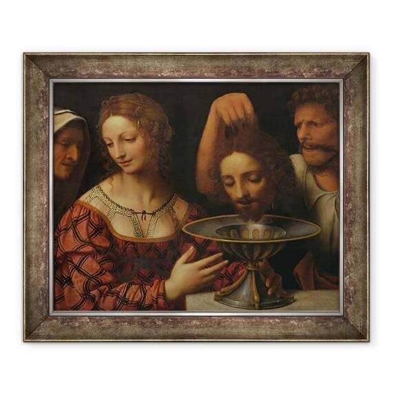 Tablou inramat - Bernardino Luini - Calaul care prezinta Irodiada cu capul lui Ioan Botezatorul - - Roveli