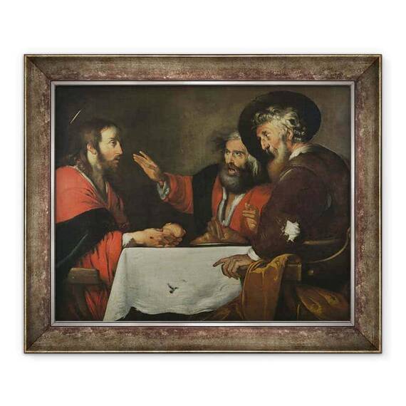 Tablou inramat - Bernardo Strozzi - Cina de la Emmaus - - Roveli