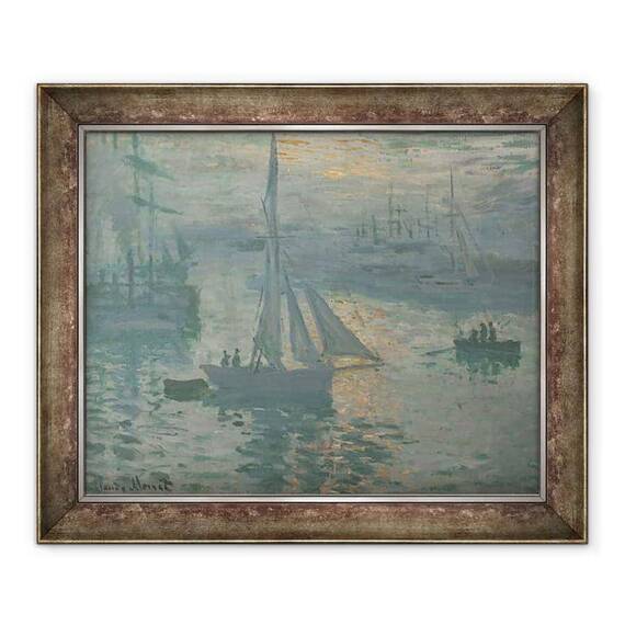 Tablou inramat - Claude Monet - Rasarit de soare Marina - - Roveli