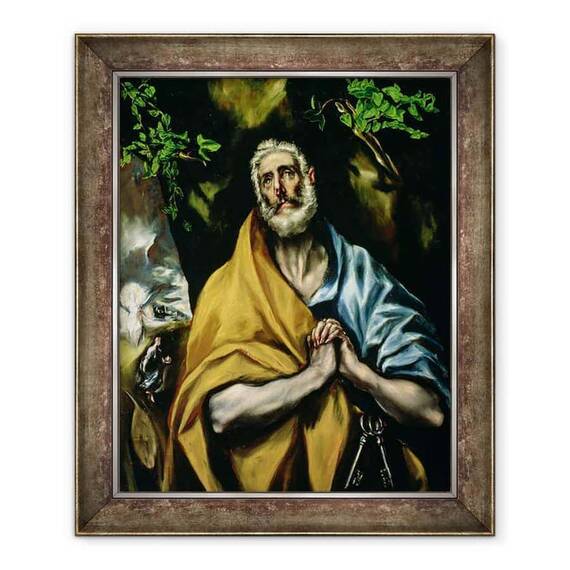 Tablou inramat - El Greco - Lacrimile Sfantului Petru - - Roveli
