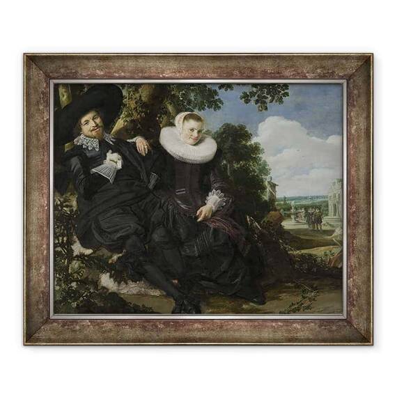 Tablou inramat - Frans Hals - Portret De Cuplu, Probabil Isaac Abrahamsz Massa si Beatrix van der Laen - - Roveli