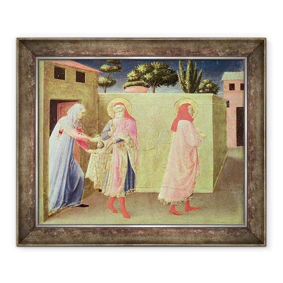 Tablou inramat - Fra Angelico - Vindecarea Palladia de catre SS. Cosma si Damian, predella din Altarpiece Annalena - - Roveli
