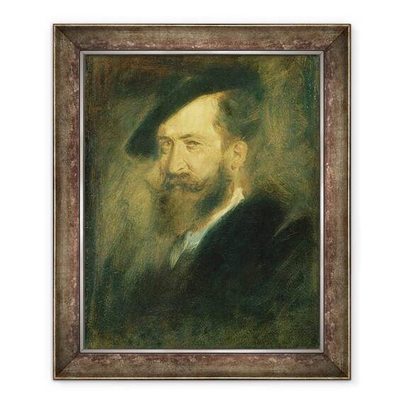 Tablou inramat - Franz Seraph von Lenbach - Portretul Artistului Wilhelm Busch 1832-1908 - - Roveli