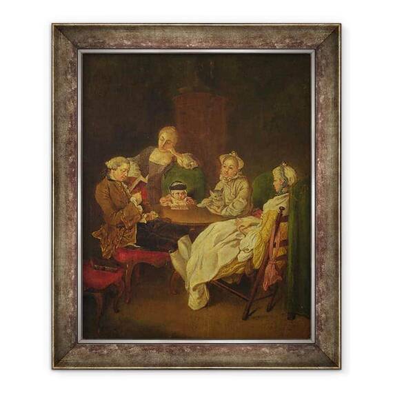 Tablou inramat - Daniel Nikolaus Chodowiecki - Societatea la masa - - Roveli