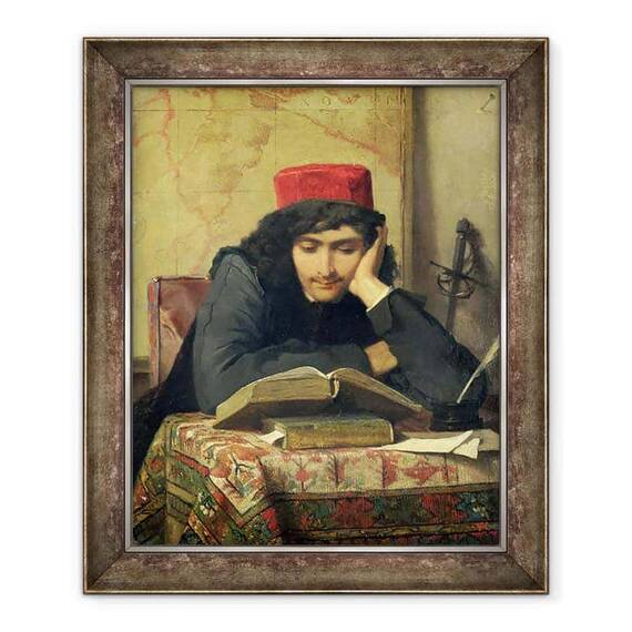 Tablou inramat - Ferdinand Heilbuth - Cititorul - - Roveli