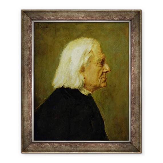 Tablou inramat - Franz Seraph von Lenbach - Compozitorul Franz Liszt 1811-86 - - Roveli