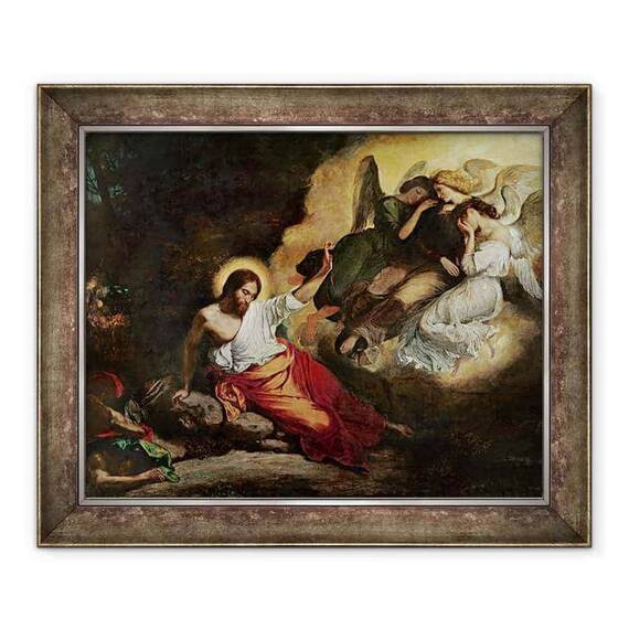 Tablou inramat - Ferdinand Victor Eugene Delacroix - Hristos in Gradina Maslinilor - - Roveli