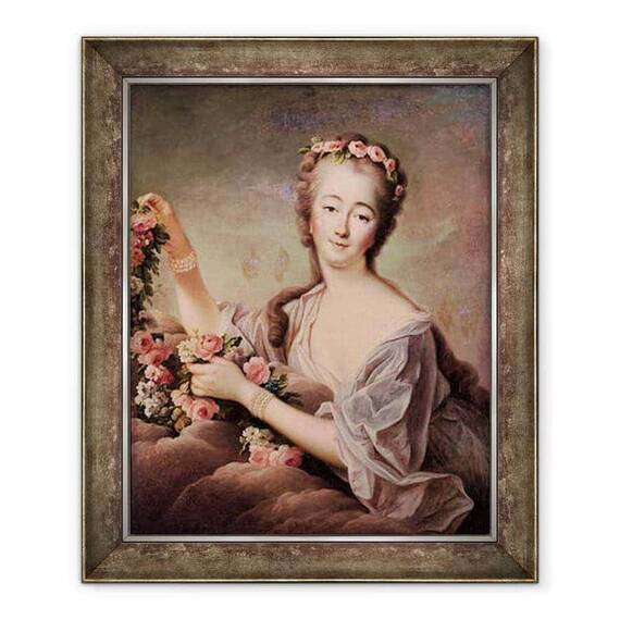 Tablou inramat - Francois-Hubert Drouais - Portretul Contesei du Barry 1743-93 ca Flora - - Roveli
