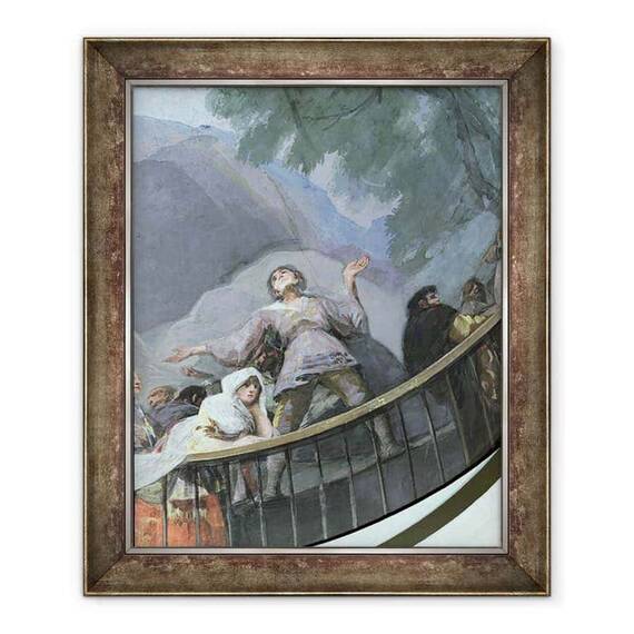 Tablou inramat - Francisco Jose de Goya y Lucientes - Un martor extaziat, detaliu de la Miracolul Sfantului Anton din Padova, de la cupola - - Roveli