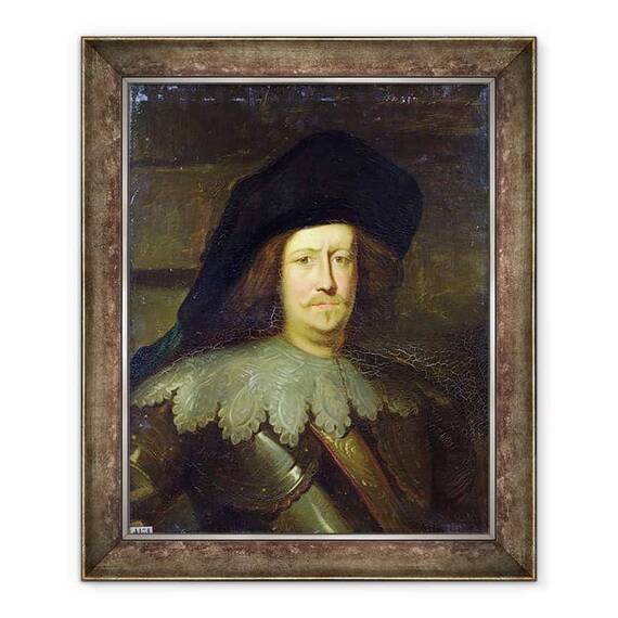 Tablou inramat - Felice Marie Ferdinand Storelli - Portretul lui Charles de Schomberg 1600-56 Conte de Nanteuil si Duce de Halluin - - Roveli