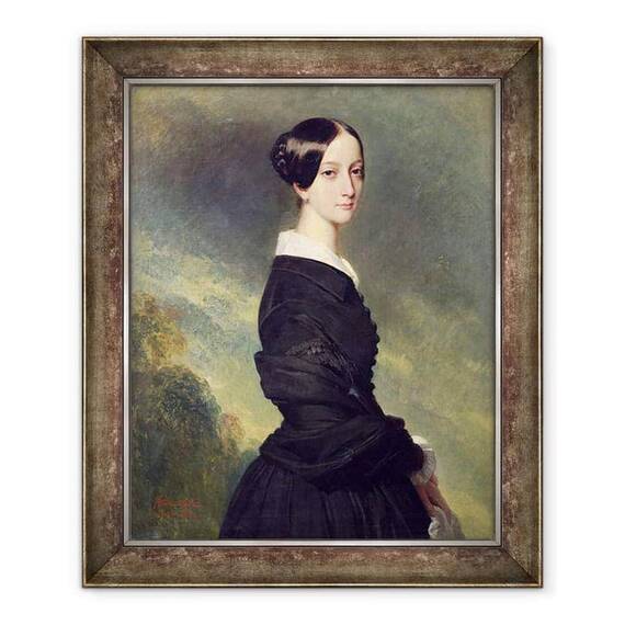 Tablou inramat - Franz Xaver Winterhalter - Portret De Francisca Caroline de Braganca 1824-98 1844 - - Roveli