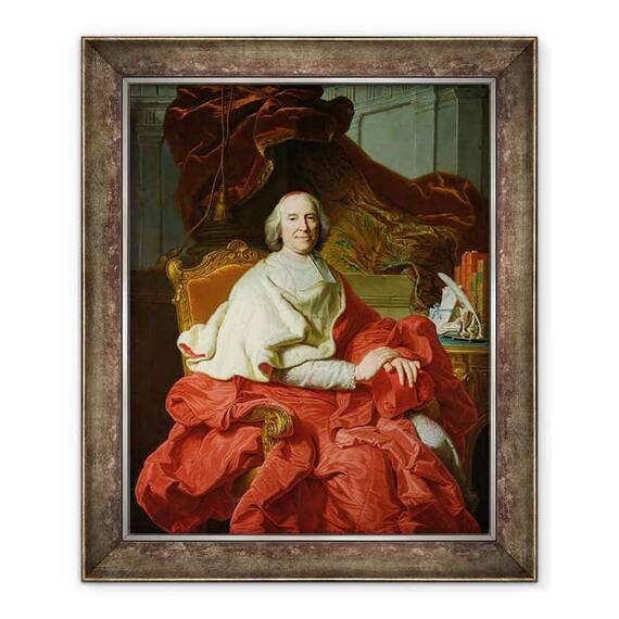 Tablou inramat - Francois Stiemart - Andre Hercule de Fleury 1653-1743 1728 - - Roveli