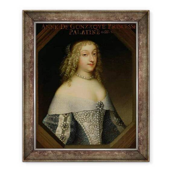 Tablou inramat - Scoala Franceza - Anne de Gonzaga 1616-84 Printesa Palatina - - Roveli