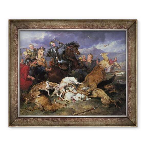 Tablou inramat - Edwin Landseer - Vanatoarea Chevy Chase - - Roveli