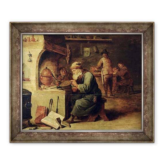 Tablou inramat - David Teniers the Younger - Un Alchimist - - Roveli