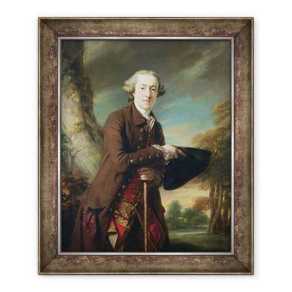 Tablou inramat - Francis Cotes - Portretul lui Charles Colmore - - Roveli