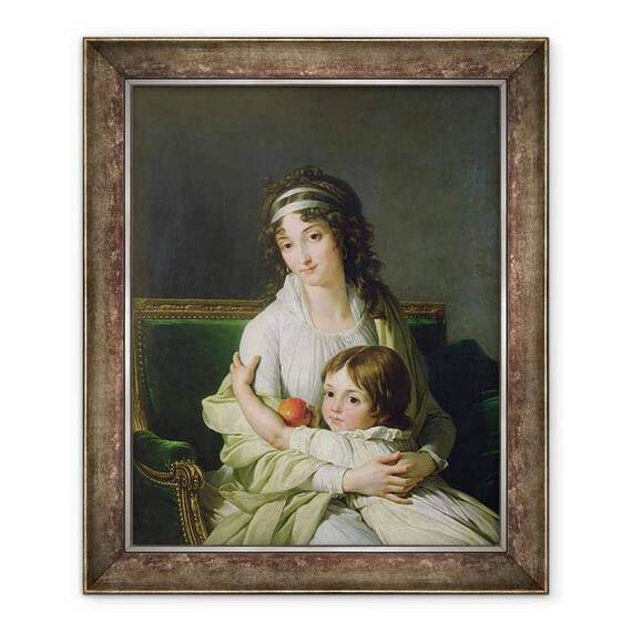Tablou inramat - Francois Andre Vincent - Portretul presupus a fi Madame Jeanne-Justine Boyer-Fonfrede si fiul ei - - Roveli