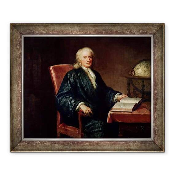 Tablou inramat - Enoch Seeman - Portretul lui Isaac Newton 1642-1727 - - Roveli