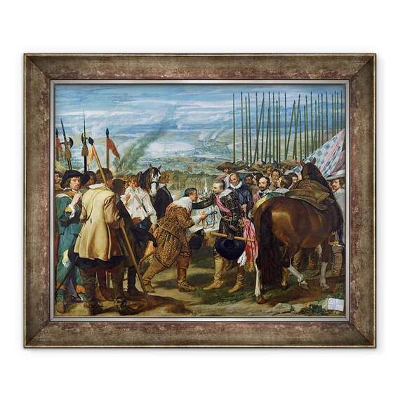 Tablou inramat - Diego Rodriguez de Silva y Velazquez - Capitularea lui Breda, 1625 - - Roveli