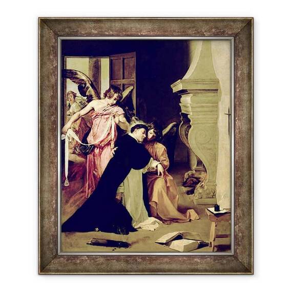 Tablou inramat - Diego Rodriguez de Silva y Velazquez - Tentatia Sfantului Toma Aquinas - - Roveli