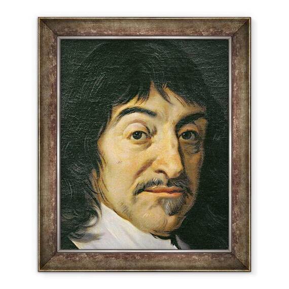 Tablou inramat - Frans Hals - Portretul lui Rene Descartes 1596-1650 c.1649 ulei pe panza - - Roveli