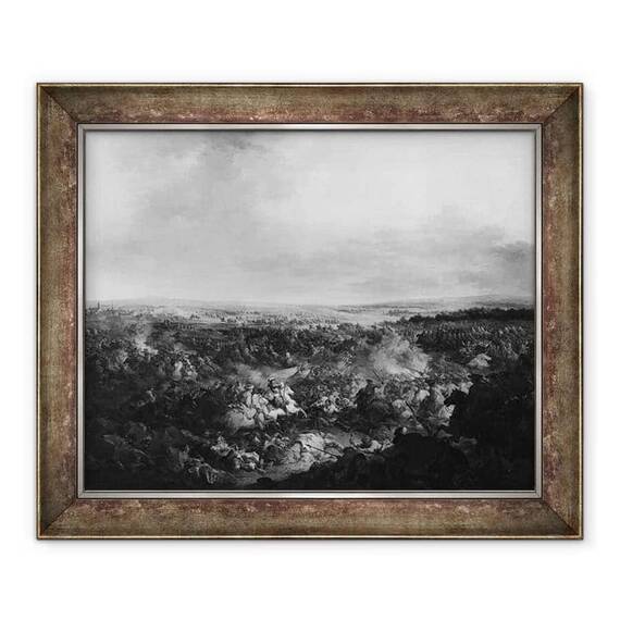 Tablou inramat - Francesco Giuseppe Casanova - Prima zi a bataliei de la Fribourg - - Roveli