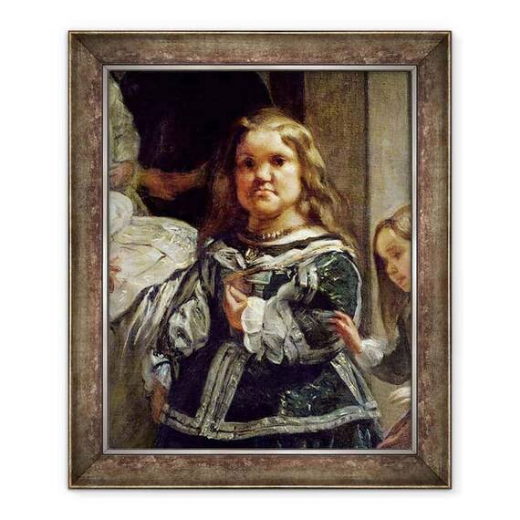 Tablou inramat - Diego Rodriguez de Silva y Velazquez - Las Meninas sau Familia lui Filip al IV-lea, detaliu I - - Roveli
