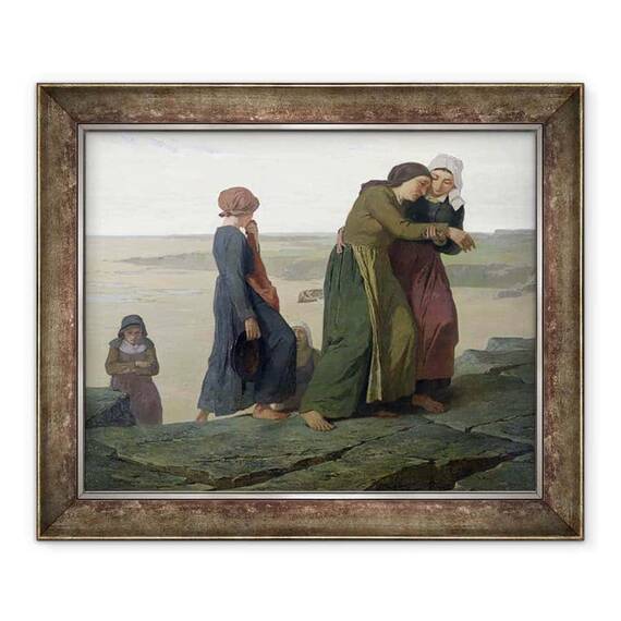 Tablou inramat - Evariste Vital Luminais - Vaduva sau familia pescarilor - - Roveli