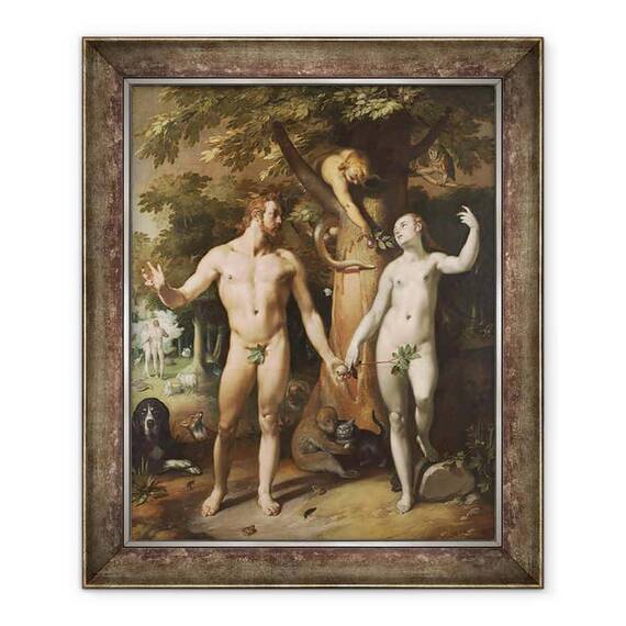 Tablou inramat - Cornelis Cornelisz. van Haarlem - Caderea omului - - Roveli