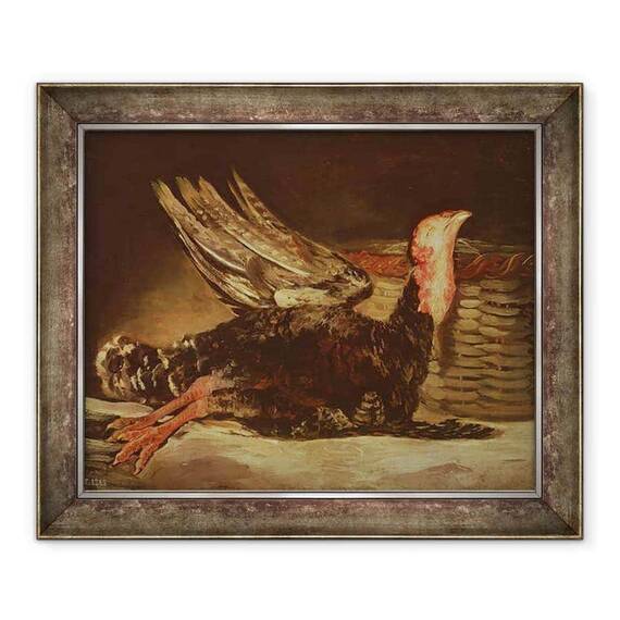 Tablou inramat - Francisco Jose de Goya y Lucientes - Natura statica a unui curcan mort si a unui cos de rachita - - Roveli
