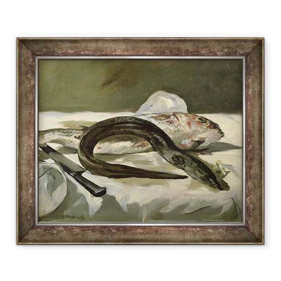 Tablou inramat - Edouard Manet - Eel si Mullet rosu - - Roveli