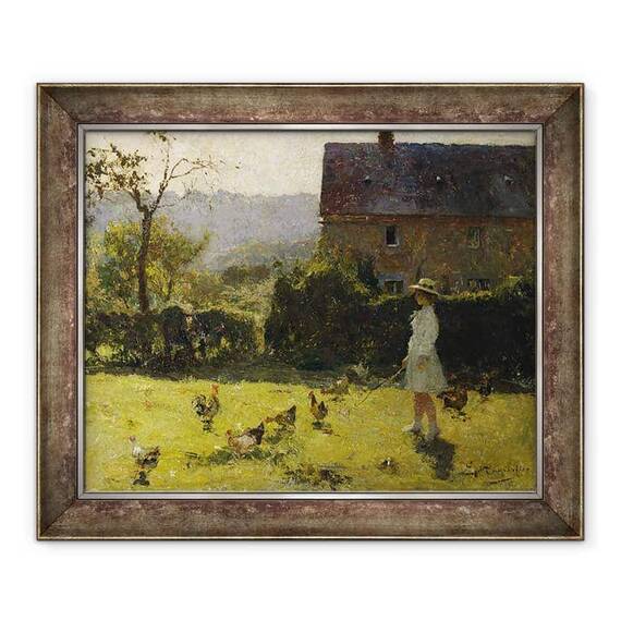 Tablou inramat - Evariste Carpentier - Langa ferma - - Roveli