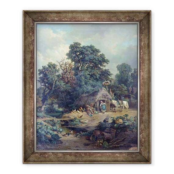 Tablou inramat - Edouard-Theophile Blanchard - Peisaj taran - - Roveli