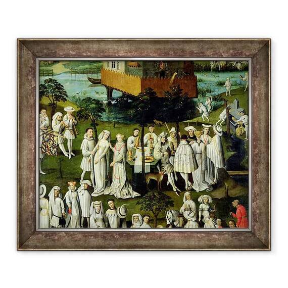 Tablou inramat - Scoala Franceza - Gradina iubirii la curtea lui Filip cel Bun - - Roveli
