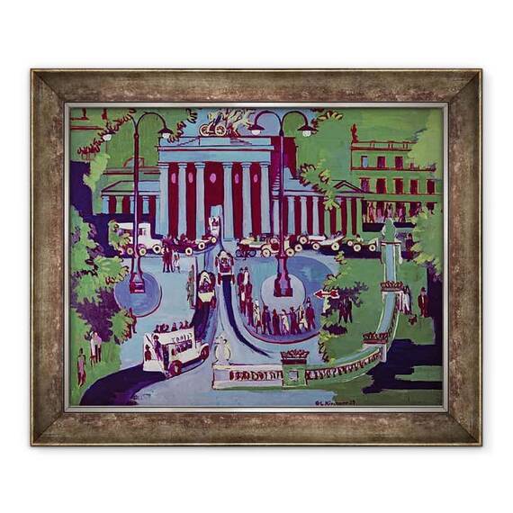 Tablou inramat - Ernst Ludwig Kirchner - Poarta Brandenburg, Berlin - - Roveli