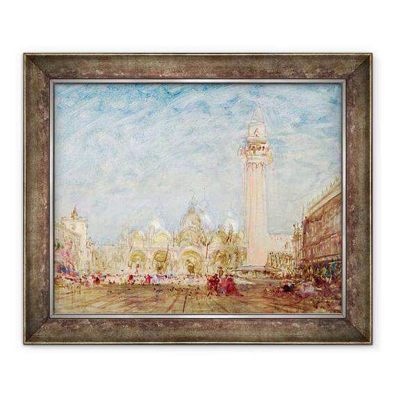 Tablou inramat - Felix Ziem - Piata San Marco din Venetia - - Roveli