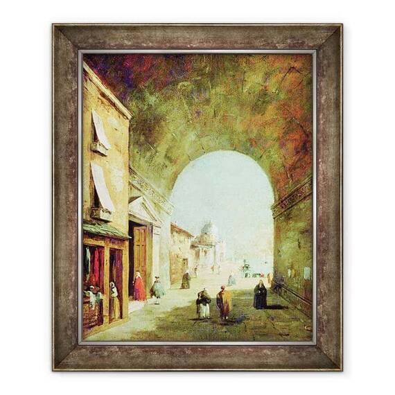 Tablou inramat - Francesco Guardi - Vedere spre o strada venetiana - - Roveli