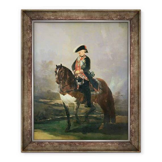 Tablou inramat - Francisco Jose de Goya y Lucientes - Portret ecvestru al Regelui Carlos IV - - Roveli