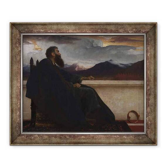 Tablou inramat - Frederic Leighton - David - Oh, ca am aripi ca un porumbel! Caci atunci as zbura si m-as odihni. Psalmi 55 -6 - - Roveli