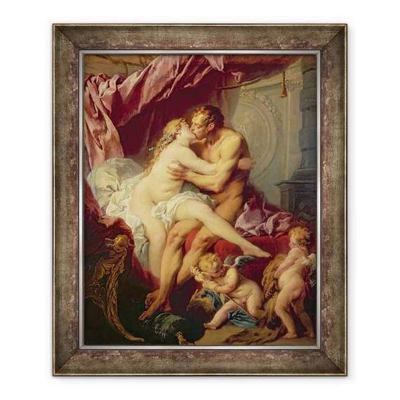 Tablou inramat - Francois Boucher - Hercule si Omphale - - Roveli