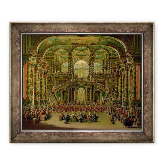 Tablou inramat - Francesco Battaglioli - Un dans intr-un palat baroc rococo - - Roveli