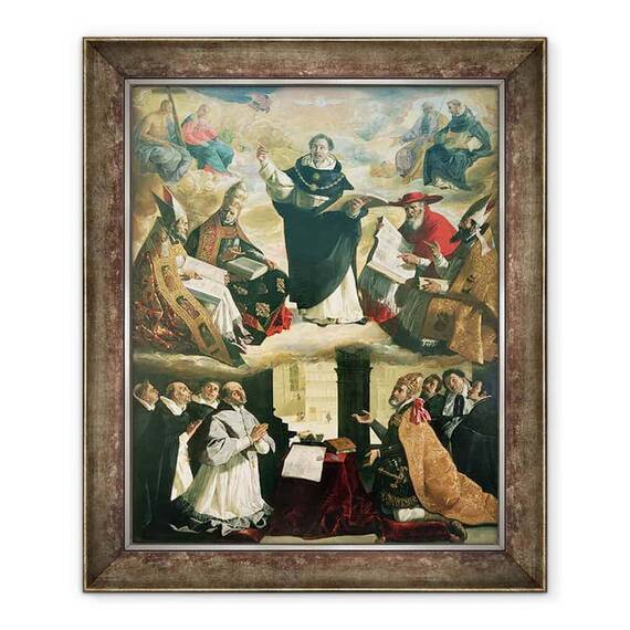 Tablou inramat - Francisco de Zurbaran - Apoteoza Sfantului Toma Aquinas - - Roveli