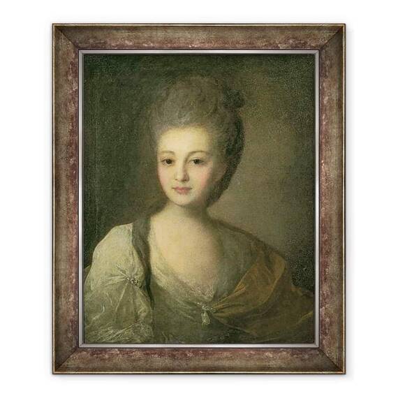 Tablou inramat - Fedor Stepanovich Rokotov - Portretul lui Aleksandra P. Struyskaya 1754-1840 1772 - - Roveli