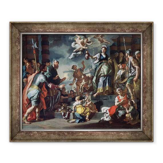 Tablou inramat - Francesco Solimena - Judith cu capul lui Holofernes - - Roveli