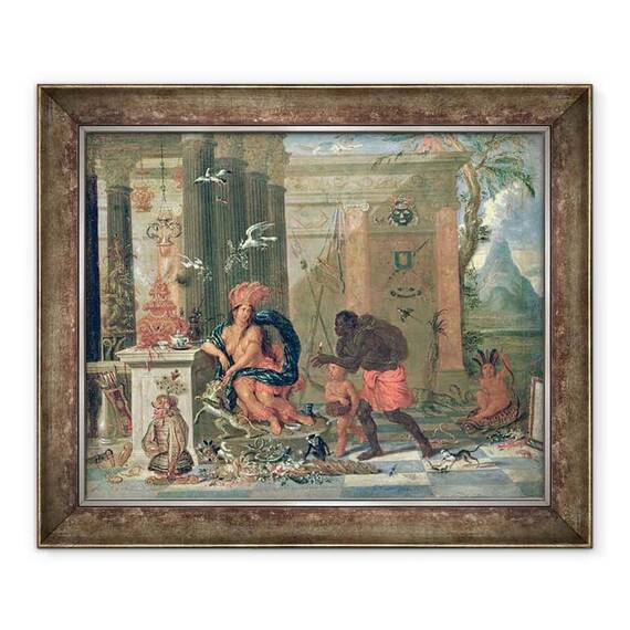 Tablou inramat - Ferdinand van Kessel - Alegorie din America - - Roveli