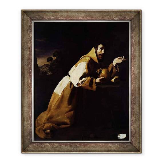 Tablou inramat - Francisco de Zurbaran - Sfantul Francisc in meditatie - - Roveli