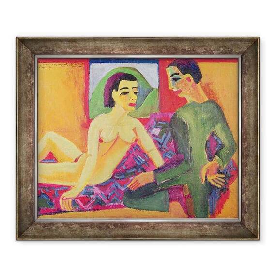 Tablou inramat - Ernst Ludwig Kirchner - Cuplul - - Roveli