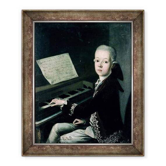 Tablou inramat - Franz Thaddaus Helbling - Portretul lui Carl Graf Firmian la pian - - Roveli