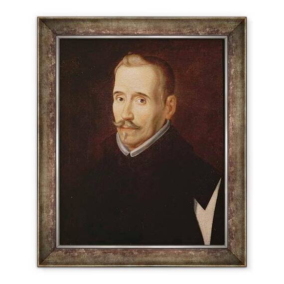 Tablou inramat - Eugenio Caxes, - Portretul lui Lope Felix de Vega Carpio 1562-1635 ulei pe panza - - Roveli