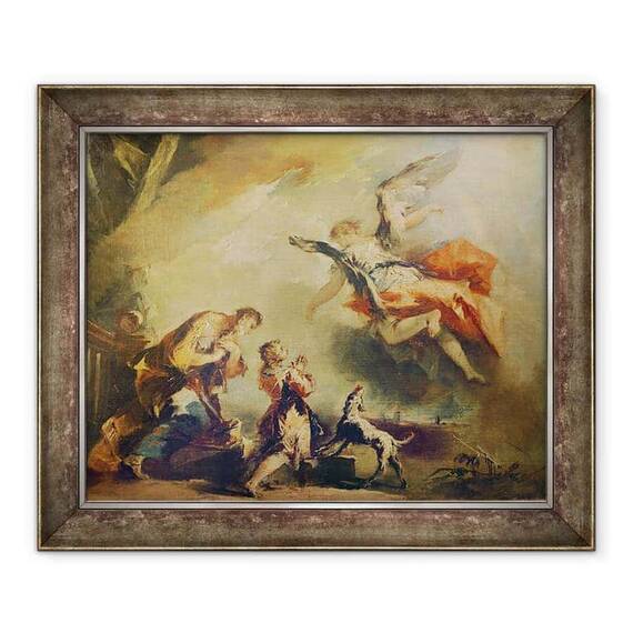 Tablou inramat - Francesco Guardi - Povestea lui Tobias, plecarea Arhanghelului Rafael - - Roveli